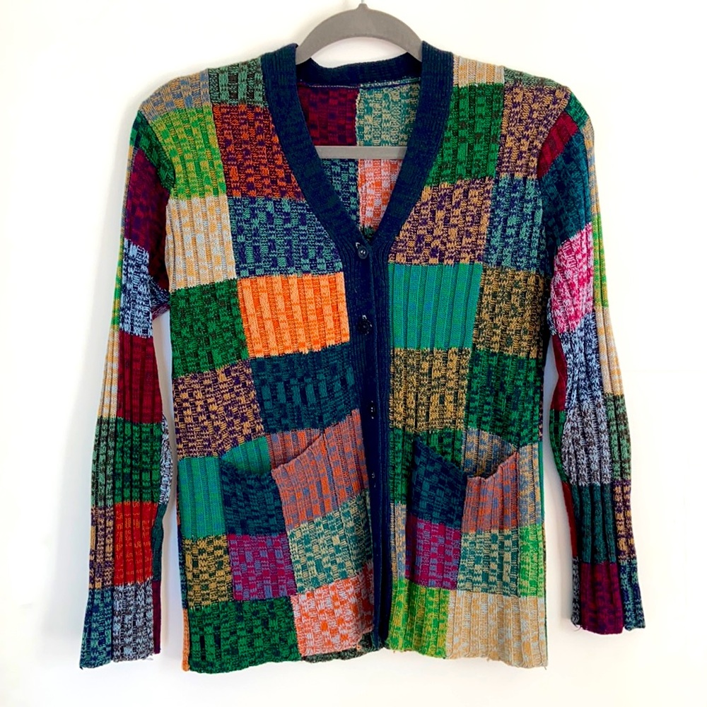 Patchwork Cardigan Sweater